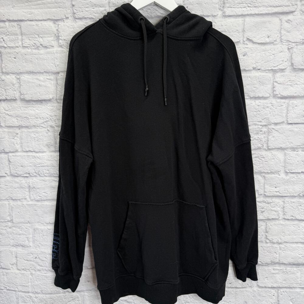 UGG Simone Boyfriend Hoodie Black Size L Embroidered Logo Oversized